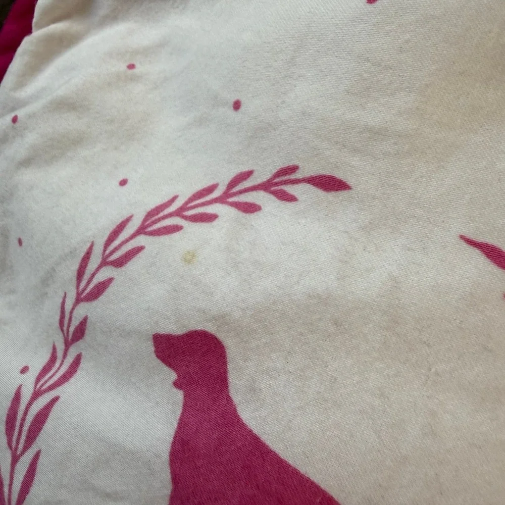 Vintage Victoria's Secret Pink Reversible Comforter Twin/Twin‎ XL monogram dog